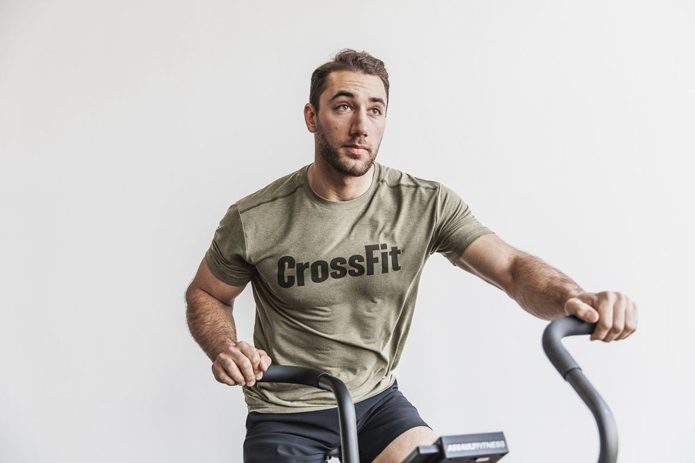 T-Shirts NOBULL Homme Vert - NOBULL Crossfit®,France (3528-QVJNH)